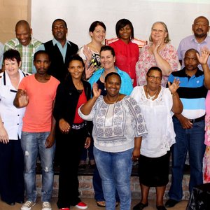 Die groep afgevaardigdes tydens Ikamva se verjaardagvieringe